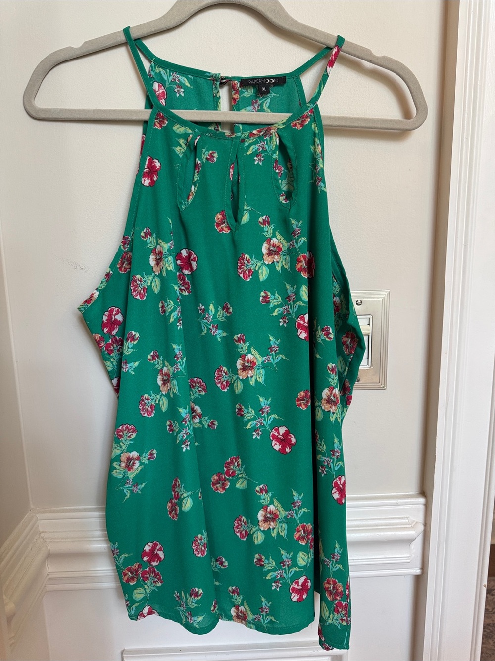 Papermoon Green Floral Halter Camisole